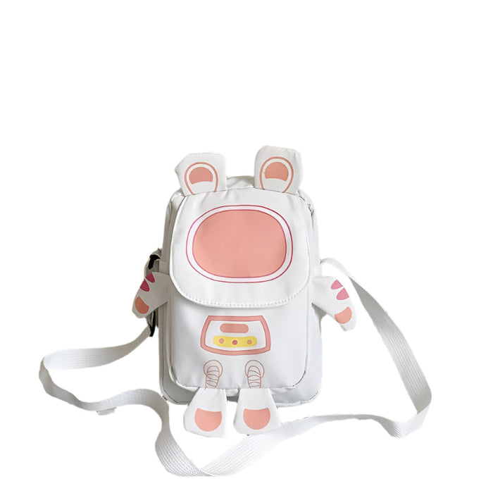 Lightweight Cartoon Crossbody Bag For Students - Blue