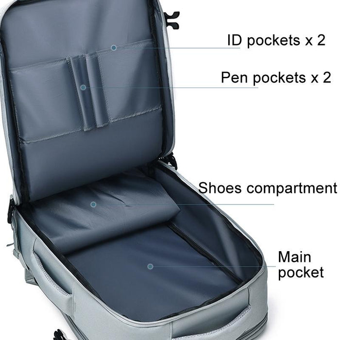 Spacious Travel Backpack For Laptops - Black