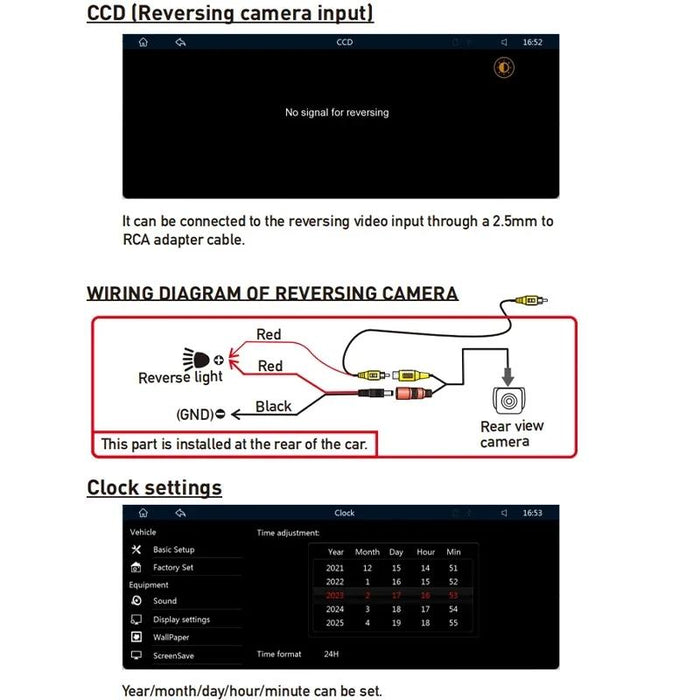 10.26 Inch Car Display Carplay / Android Auto Screen Mirroring Camera
