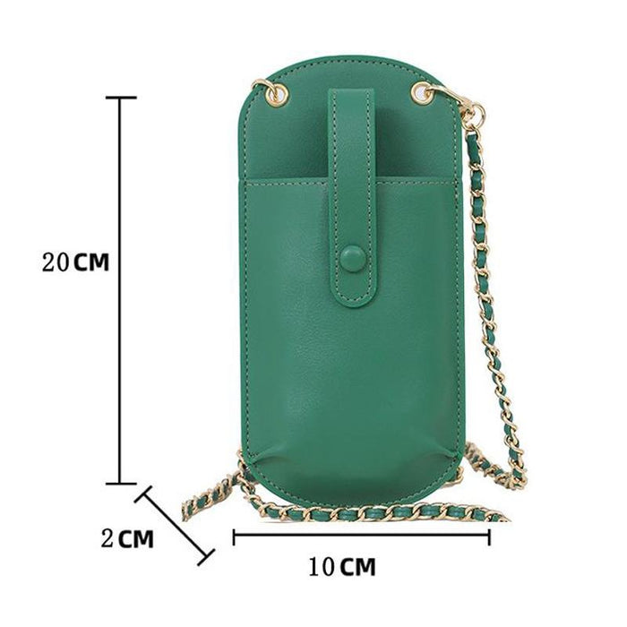 Compact Cell Phone Crossbody Bag - White