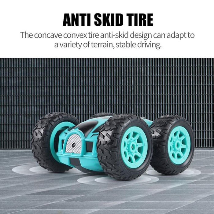 Double Sided 2.4g Mini Rc Car - High Speed Remote Control Toy - English Box 08 Blue