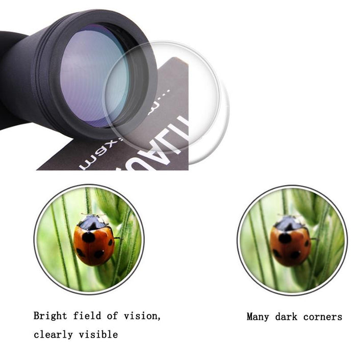 High Power Outdoor Binoculars for Low Light Night Vision - 20x50 - Black