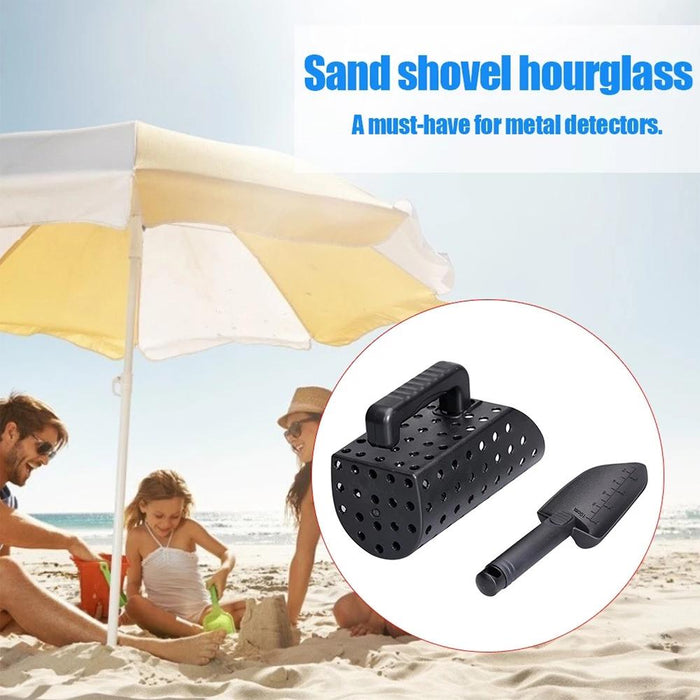 Black Metal Detector Scoop and Shovel Set for Digging