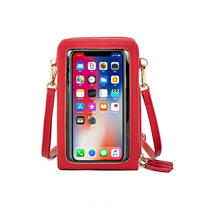 Multifunctional Touch Screen Phone Bag - White