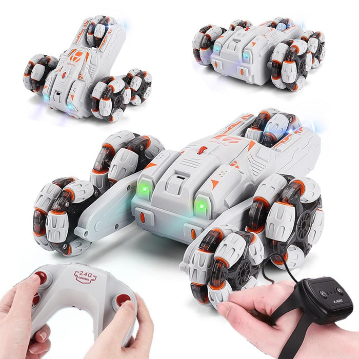 360-Degree Swing Arm Rc Car - Double Control 2.4G Multifunctional Five-Wheeled