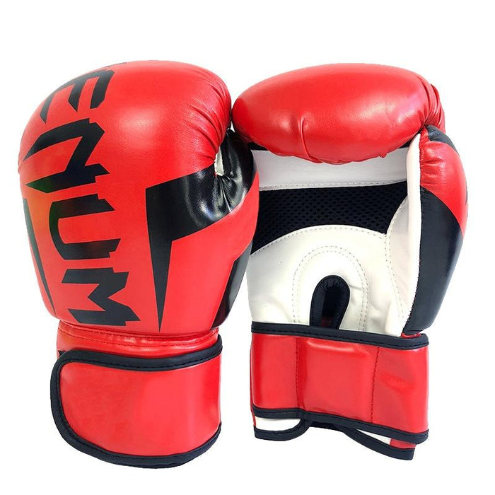 Professional Boxing Gloves For Adult Training - 10Oz Muay Thai Fighting - Red