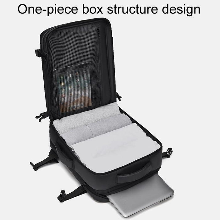 Large Capacity Expandable Business Backpack - Gray
