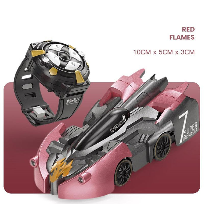 Electric Remote Control Wall Climbing Car for Kids - Mini Toy - Red Flame Handle Rc Edition
