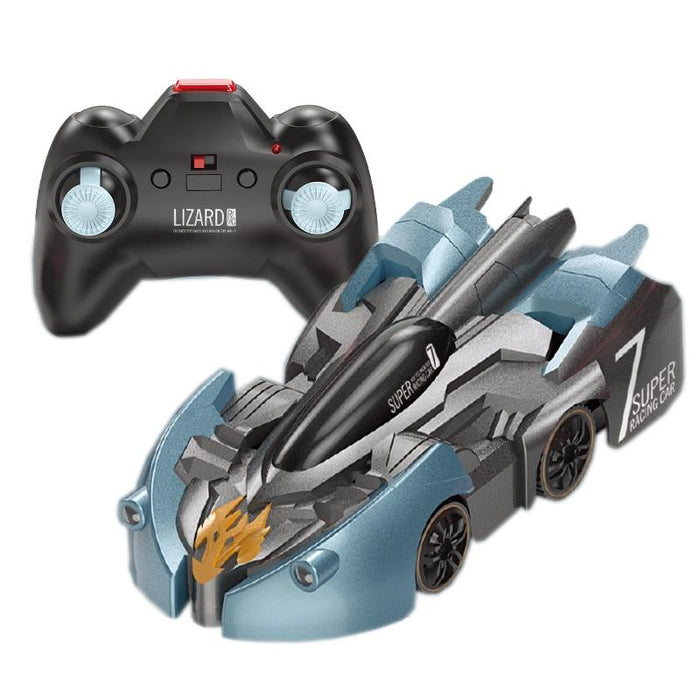 Electric Remote Control Wall Climbing Car for Kids - Mini Toy - Red Flame Handle Rc Edition