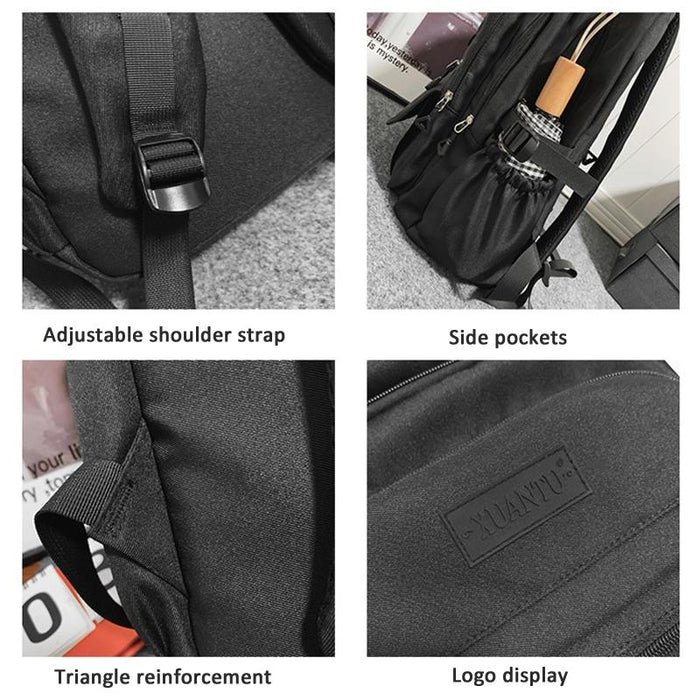 Simple Oxford Cloth Travel Backpack For Students 45 X 31 X 18Cm - White