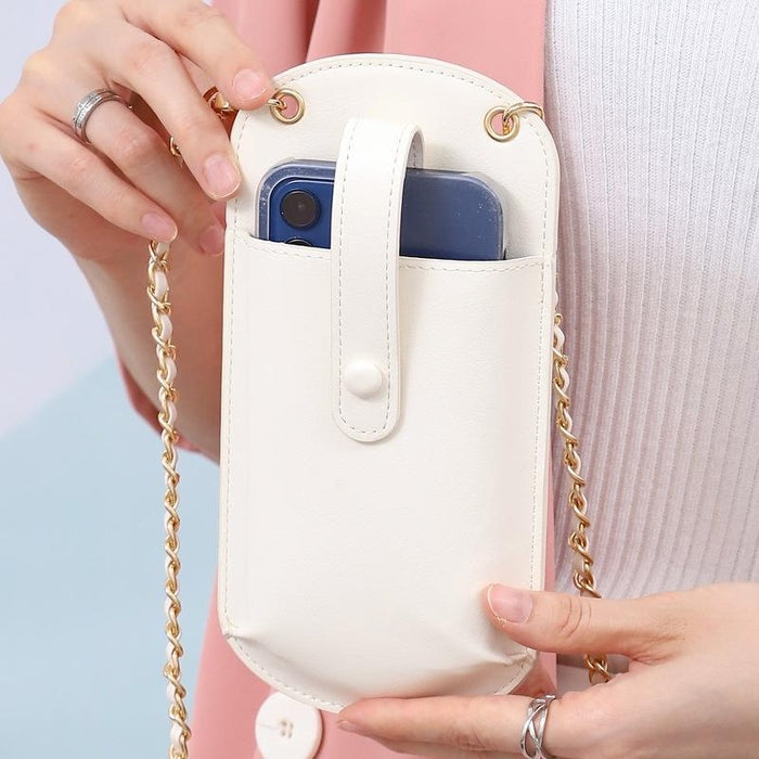 Compact Cell Phone Crossbody Bag - Red