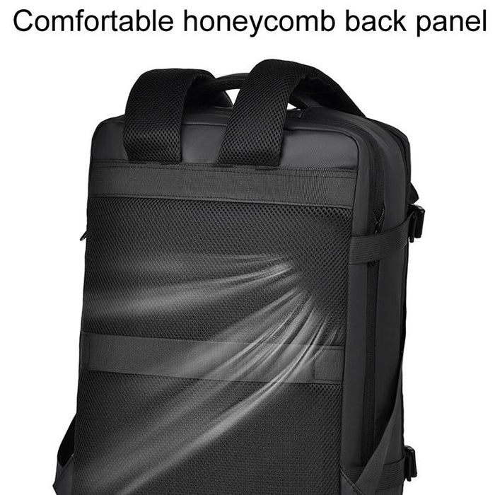 Expandable Double Shoulder Backpack For Business Or Casual Use - Gray