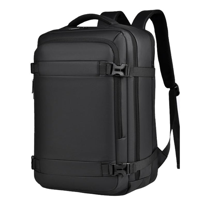 Expandable Double Shoulder Backpack For Business Or Casual Use - Gray