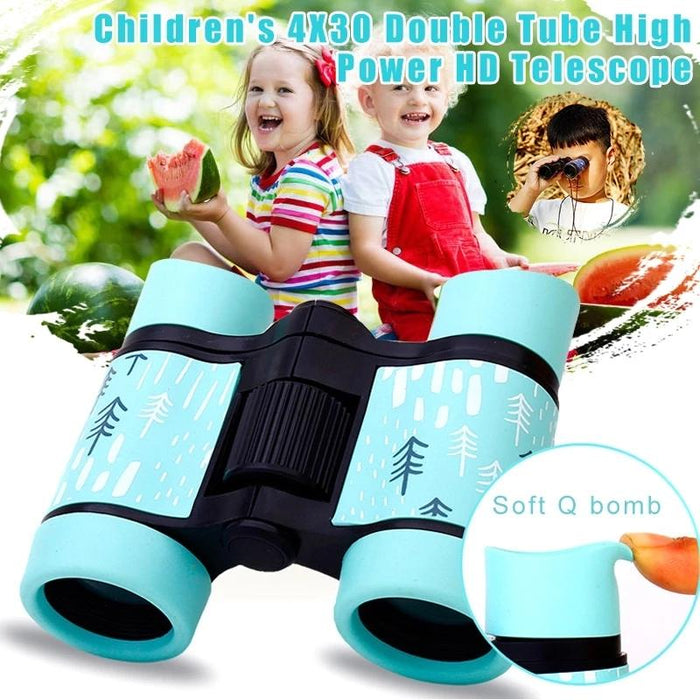 Children's Bird Watching Binoculars - 4x30 Perfect Gift - Rain Season Blue