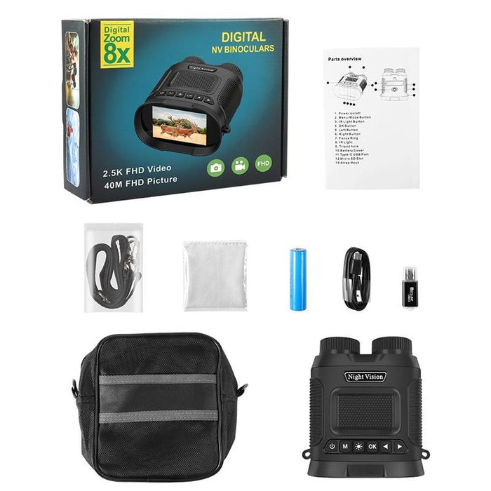 3 Digital Night Vision Binoculars with 3 Ips Screen - Green