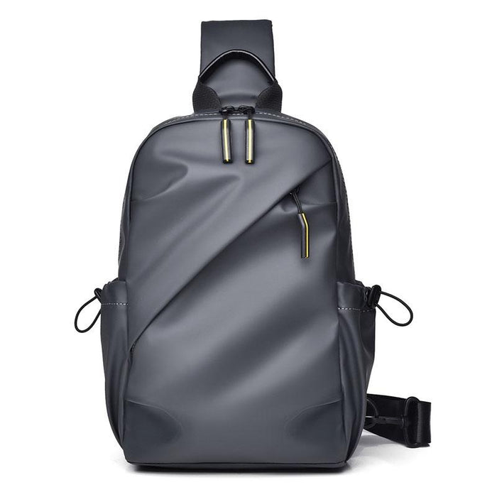 Large Capacity Waterproof Crossbody Chest Bag - Gray