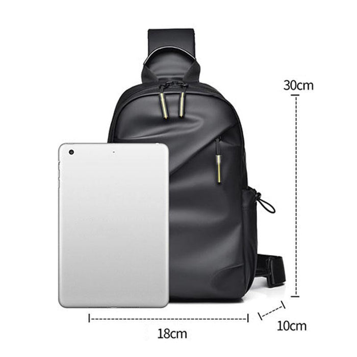 Large Capacity Waterproof Crossbody Chest Bag - Gray