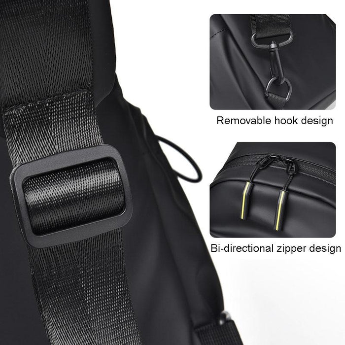 Large Capacity Waterproof Crossbody Chest Bag - Gray