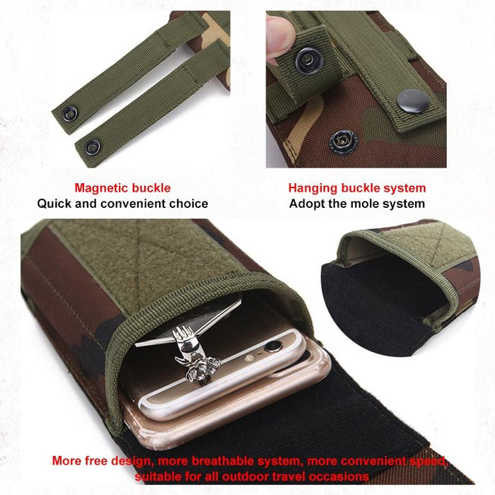 Water Resistant Outdoor Cell Phone Case 17Cm X 8.3Cm X 3.5Cm Stylish & Durable - Black