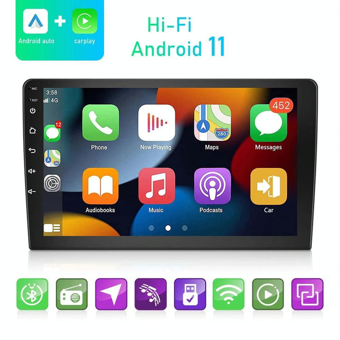 Universal Dual-Spindle Car Navigator With Central Control Screen - Standard + Ahd Camera
