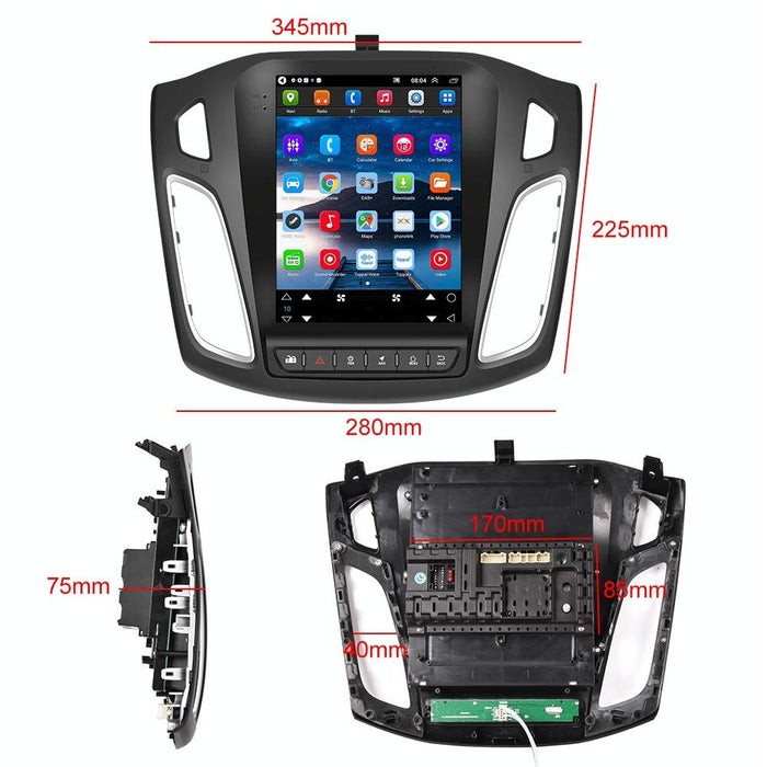 9.7 Inch Android Car Integrated Machine For Ford Focus - Standard + 4 Light Camera 2 + 64G