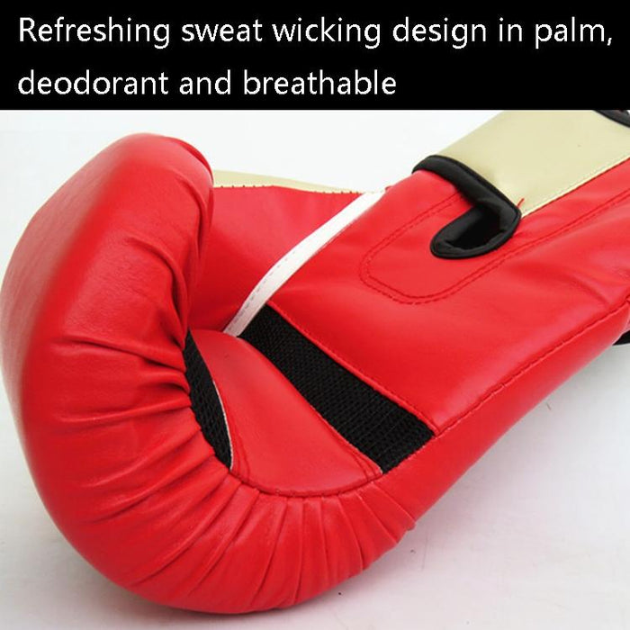 Adult Boxing Training Gloves For Sanda Fighting - Letter Pattern - Black