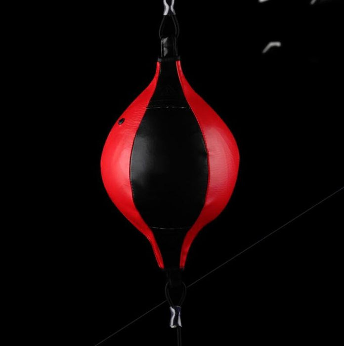 Adult Hanging Speed Ball For Boxing Fitness - Free Punching Bag - Pear Shape Black