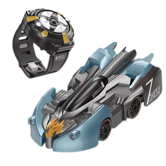 Electric Remote Control Wall Climbing Car for Kids - Mini Toy - Blue Break Handle Rc Edition