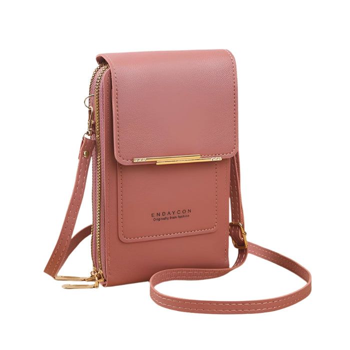 Multifunctional Touch Screen Crossbody Bag - Grey