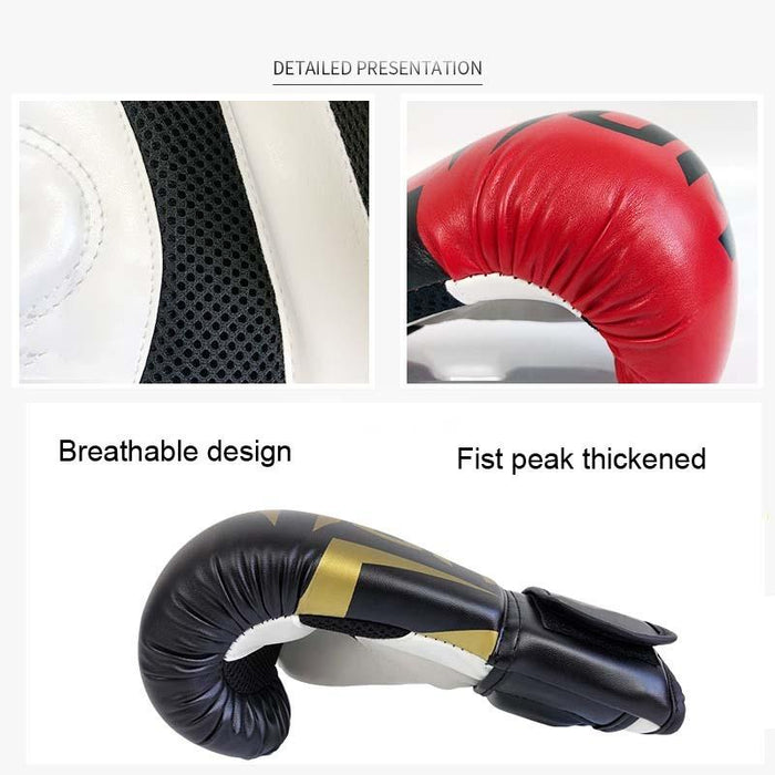 Professional Adult Boxing Training Gloves - 6Oz For Muay Thai Fighting - White