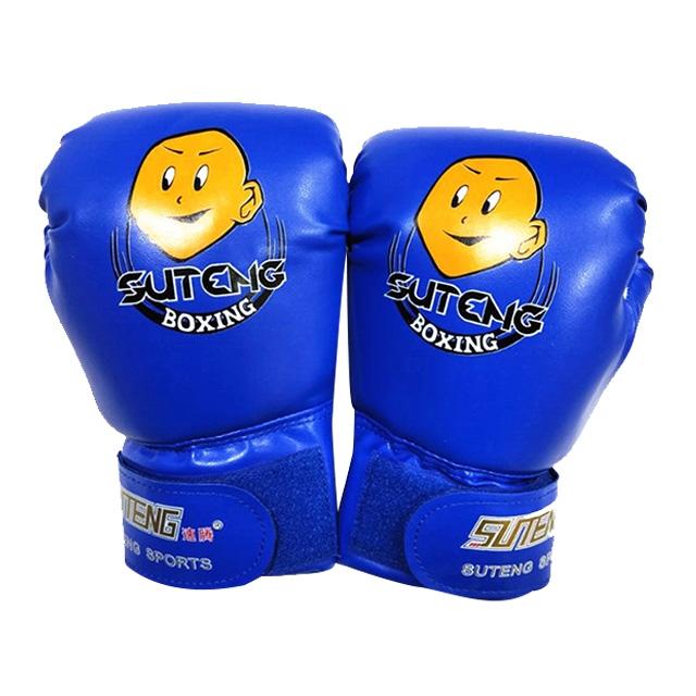 Children'S Cartoon Boxing Gloves - Pu Leather - Cartoon Dark Blue