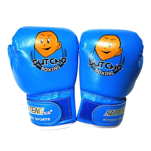 Children'S Cartoon Boxing Gloves - Pu Leather - Cartoon Dark Blue