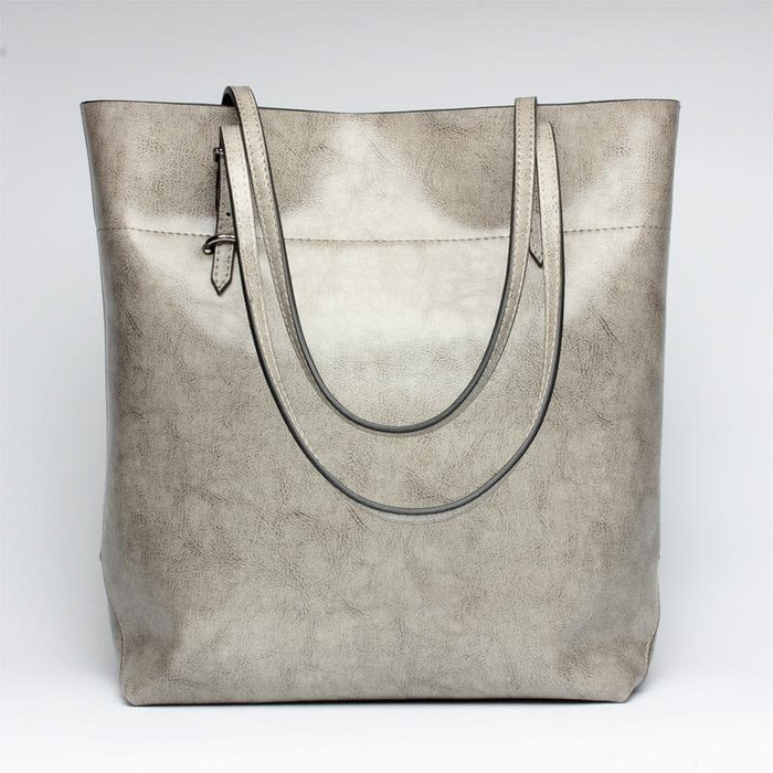 Stylish Shoulder Tote For Women - Blue Horizontal Version