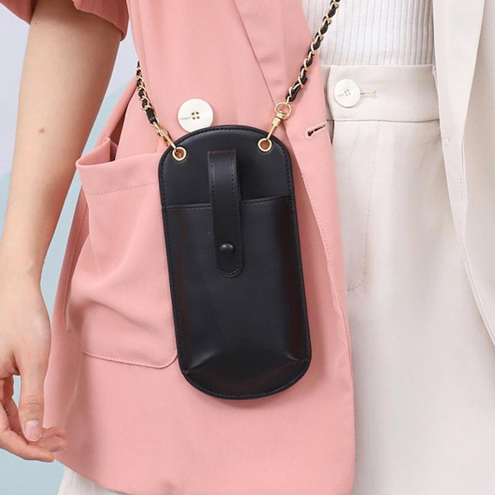 Compact Cell Phone Crossbody Bag - Black