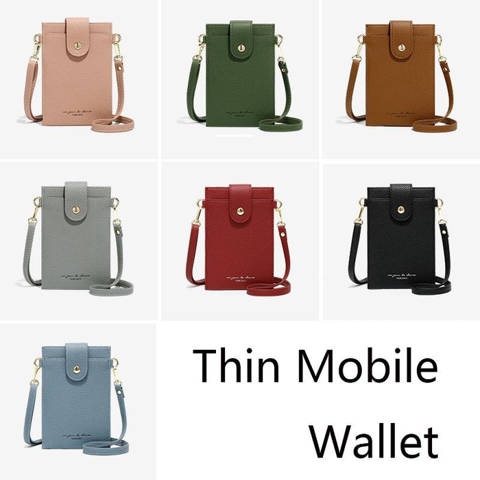 Stylish Thin Messenger Bag For Women - Green