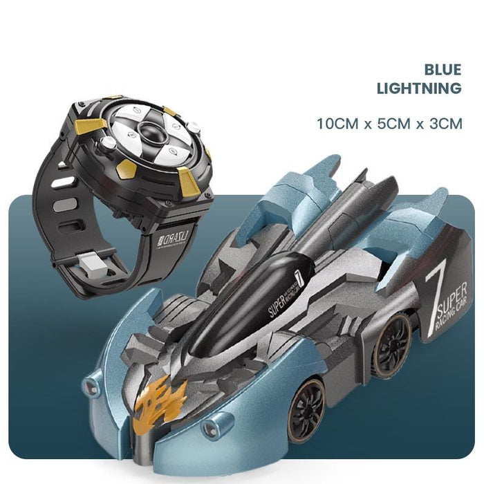 Electric Remote Control Wall Climbing Car for Kids - Mini Toy - Blue Break Watch Rc Edition