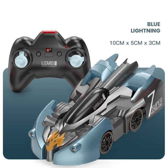 Electric Remote Control Wall Climbing Car for Kids - Mini Toy - Blue Break Watch Rc Edition