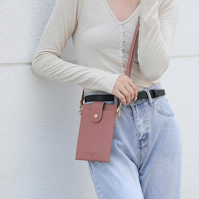 Stylish Thin Messenger Bag For Women - Gray