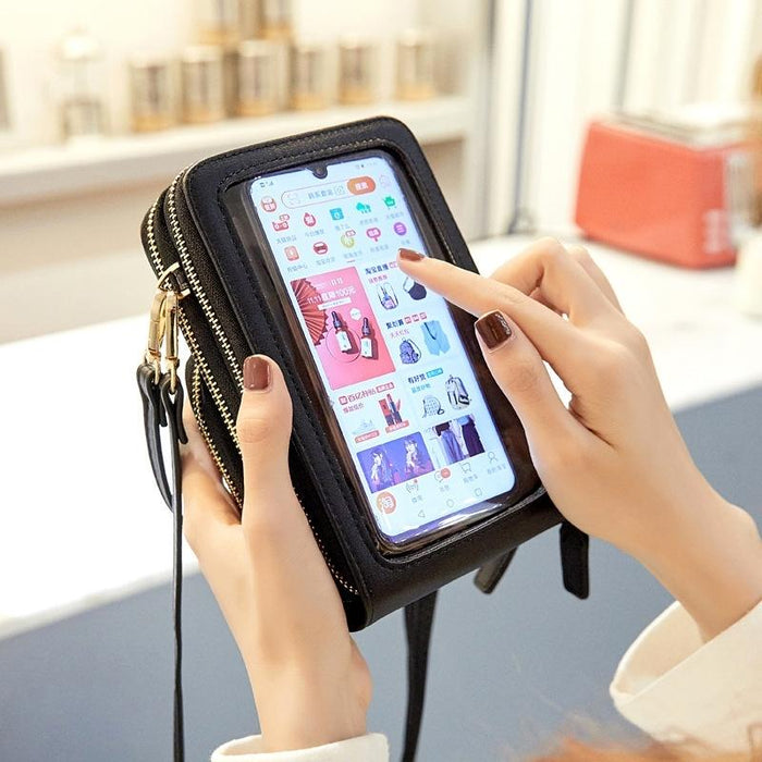 Multifunctional Touch Screen Phone Bag - Light Green