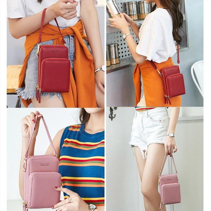 Multifunctional Touch Screen Phone Bag - Light Green