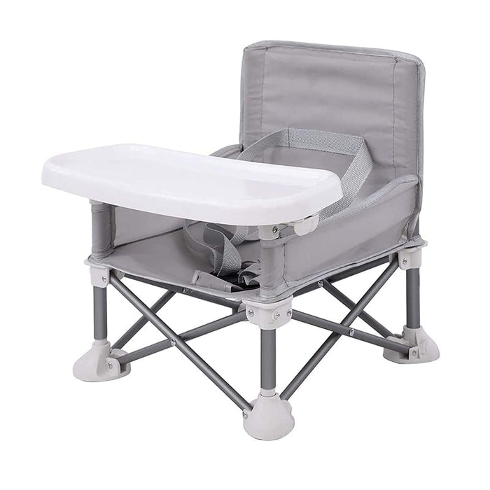 Vibe Geeks Foldable Camping and Dining Chair Outdoor Booster Seat for Toddlers - Grey
