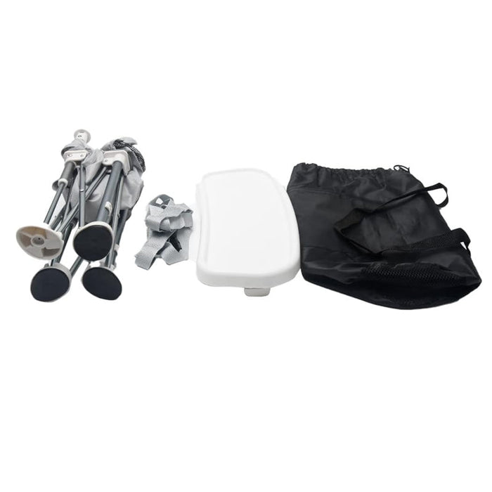 Vibe Geeks Foldable Camping and Dining Chair Outdoor Booster Seat for Toddlers - Grey