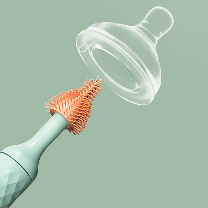 Vibe Geeks 3-in-1 Electric Silicone Cordless Bottle Brush Cleaner Usb Rechargeable - Pink