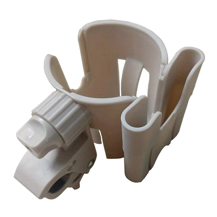 Vibe Geeks Convenient 2-in-1 Stroller Cup and Phone Holder for On-the-go Parenting - White