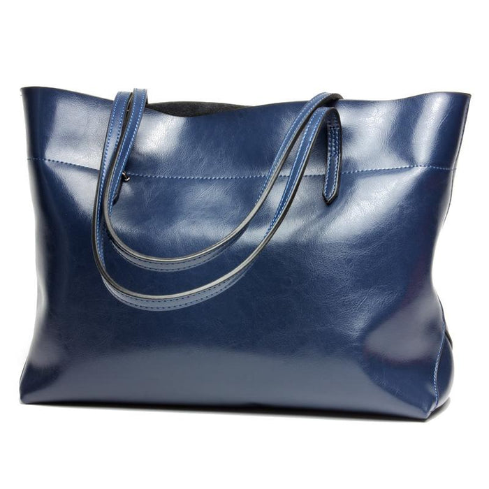 Stylish Shoulder Tote For Women - Army Green Horizontal Version