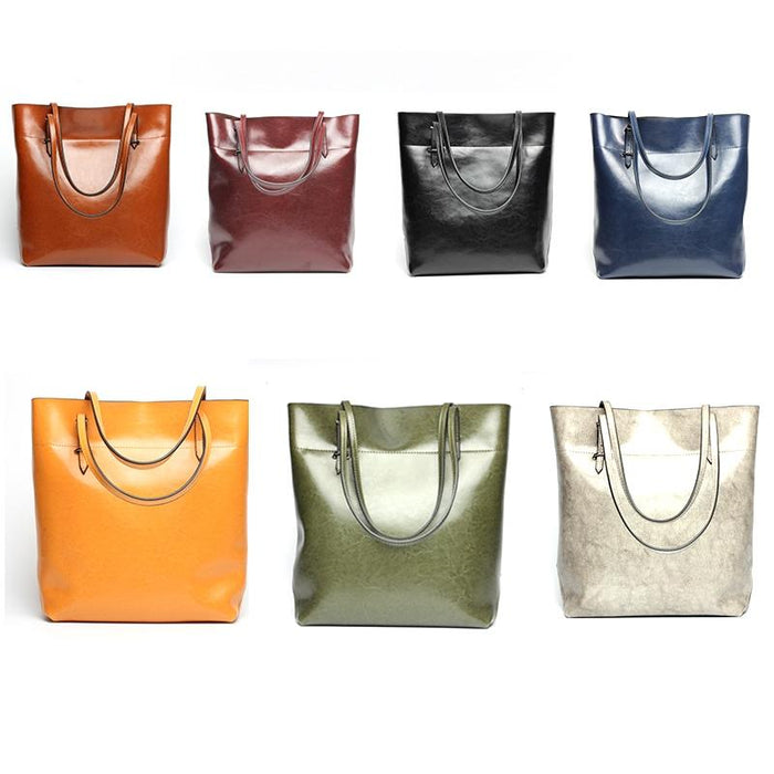 Stylish Shoulder Tote For Women - Elephant Grey Horizontal Version