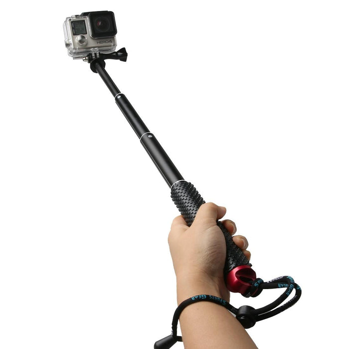 Extendable Monopod for Action Cameras - 49cm - Red