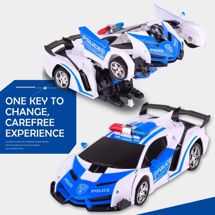 Remote-controlled Deformable Toy Car - 4 Channels - Yellow
