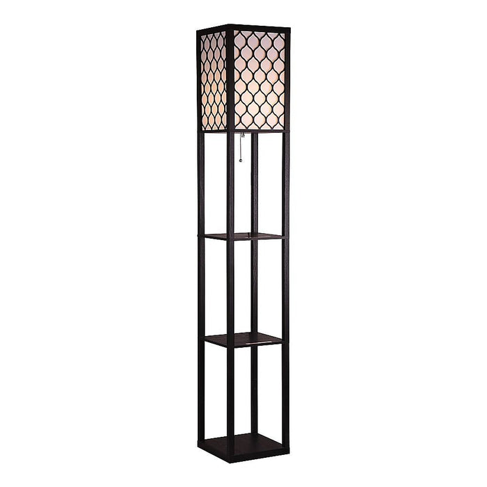 Shelf Floor Lamp - Shade Diffused Light Source with Open-Box Shelves