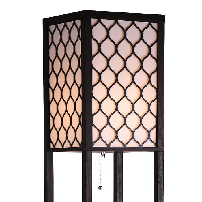 Shelf Floor Lamp - Shade Diffused Light Source with Open-Box Shelves